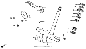 CB700SC Steering stem + horn