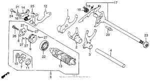 CB750 Вилка переключения передач