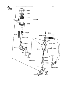 ZX400 Задний торм цилиндр