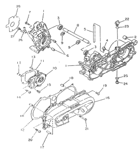 CY50R Картер двигателя