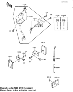 KL250 Замок зажикания