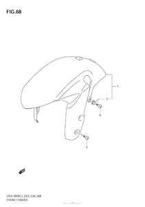 GSX-R600 Front Fender (Gsx-R600L3 E28)