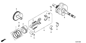 NSS250 (ABS) Crankshaft / piston