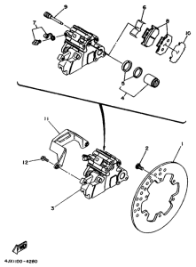 WR250Z Задний суппорт