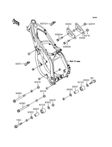 KX125 Рама ,крепежные детали