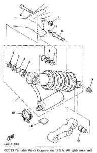 TY350S Амортизаторы задние