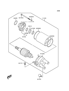 SC250 Starter motor / starter clutch