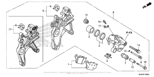 NC700J (DCT) Задний суппорт