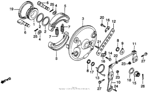 CM400 Front brake + front brake panel