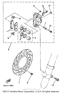 YZ125N Front brake - caliper