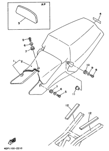 TZ250 Сиденье