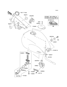 BJ250 Топливный бак
