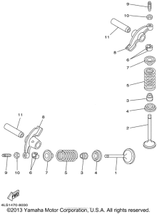 TTR125P Клапана