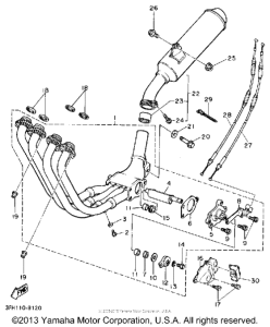 FZR400SAC Выхлопная система