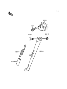 ZX250 Подножка