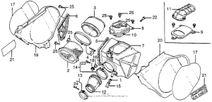 CR125 Air cleaner + side cover