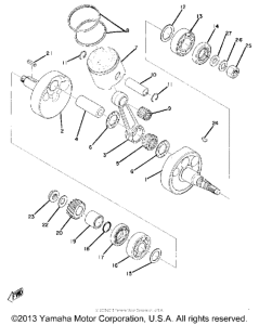 MX175A Коленвал и поршни