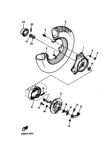 XC180 Заднее колесо в сборе