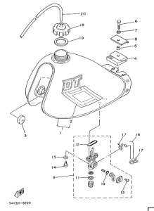 DT50MX Топливный бак