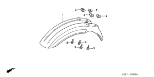 CR85RB Переднее крыло