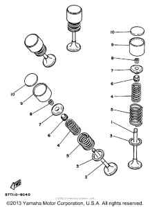 XT350TC (CA ED.) Клапана