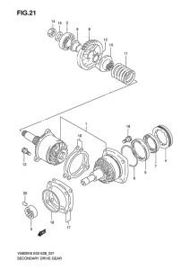 VS800 Secondary drive gear