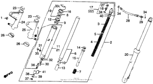 CB450 Передняя вилка