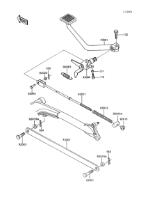 Z550 Педаль тормоза