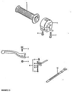GS650 Right handle switch