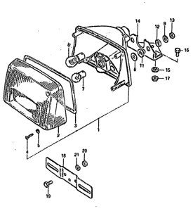 GSX750 Задний комбинированный сигнал