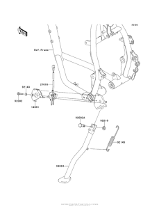 KL650 Подножка