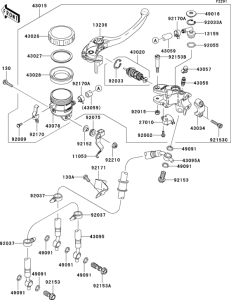 ZX1000 Главный тормозной цилиндр