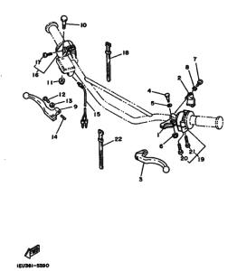 XT350 Interruptor  manillar&palanc