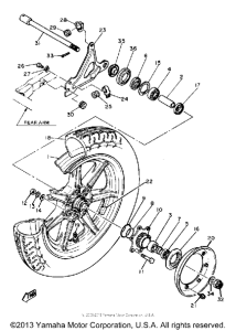 XS1100LG Переднее колесо