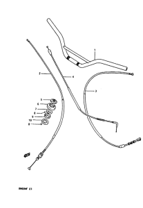 RM80 Handlebar - control cable