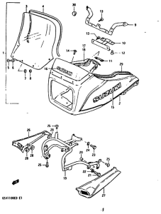 GSX1100 Cowling comp
