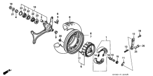 CH125 Rear wheel complete assy
