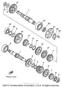 XT250L Трансмиссия