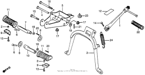 NU50 Stand + step kick starter arm + rear