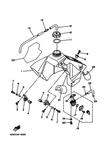 YZ80 YZ80F Tank fuel