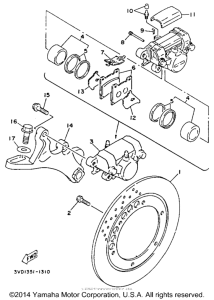 TDM850D Задний суппорт