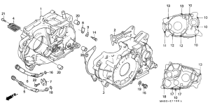 NX650 Картер двигателя