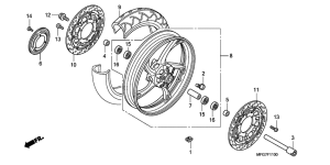 CB600F (ABS) Transom + tube
