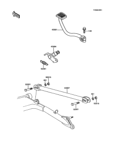 Z750 Педаль тормоза