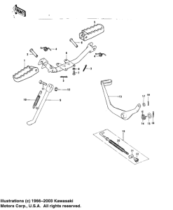 KD80 Footrests / stand / brake pedal