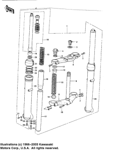 KT250 Вилка передней оси