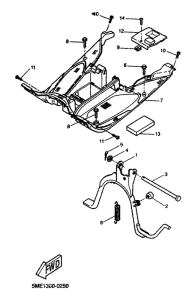 YQ100 Stand. footrest