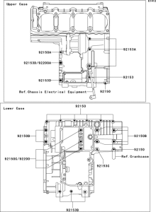 ZX1200 Болты крепления картера