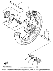 FJ1200AE Переднее колесо