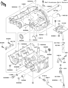 ZX600 Картер двигателя